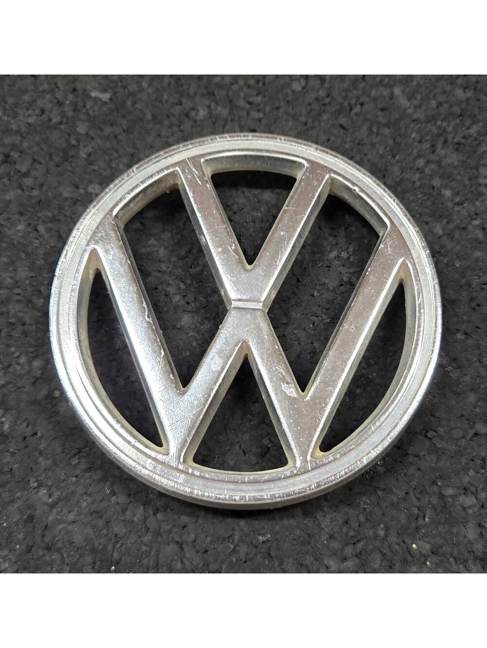 Vintage Volkswagen Metal Car Emblem Badge 3 Inch Diameter